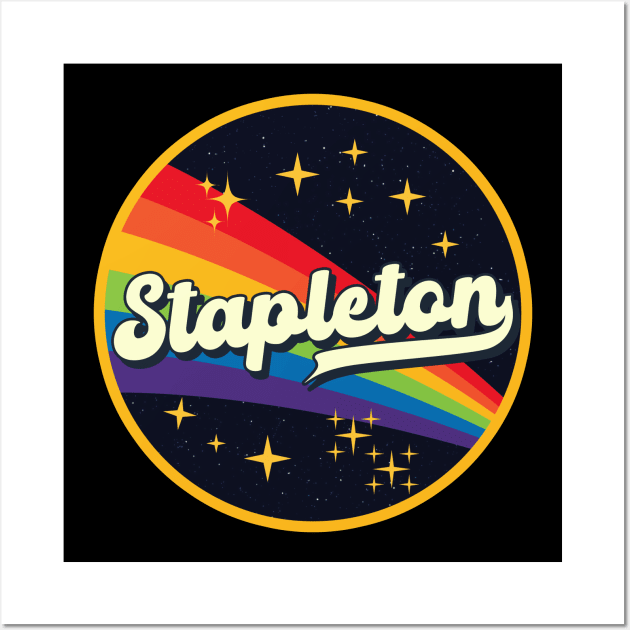 Stapleton // Rainbow In Space Vintage Style Wall Art by LMW Art